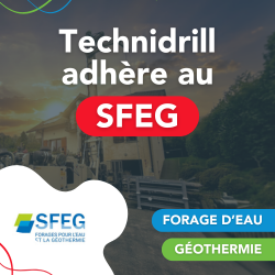Technidrill adhère au SFEG Syndicat des foreurs d'eau et de géothermie
